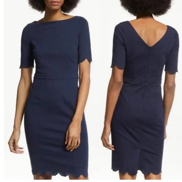 Robe longueur midi à jupe plissée - Bleu marine | s.Oliver